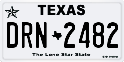 TX license plate DRN2482