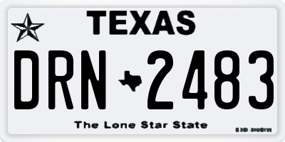 TX license plate DRN2483