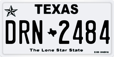 TX license plate DRN2484