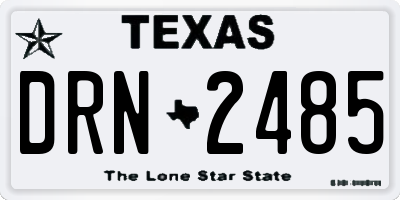 TX license plate DRN2485