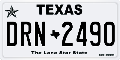 TX license plate DRN2490