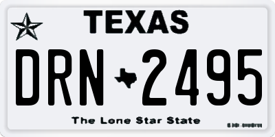 TX license plate DRN2495