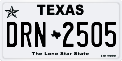 TX license plate DRN2505