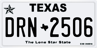 TX license plate DRN2506