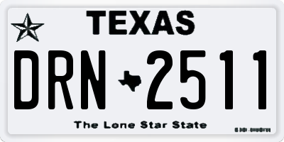TX license plate DRN2511