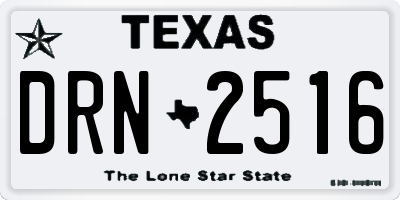 TX license plate DRN2516