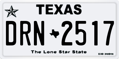 TX license plate DRN2517