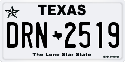 TX license plate DRN2519