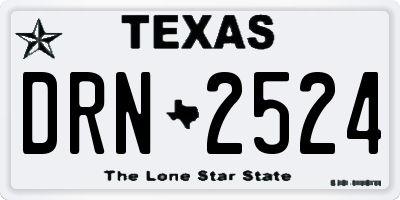 TX license plate DRN2524