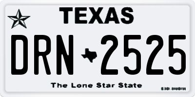 TX license plate DRN2525