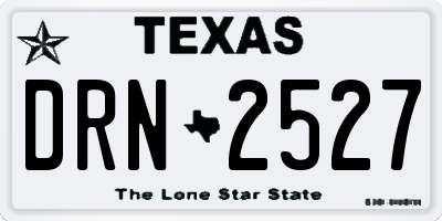 TX license plate DRN2527