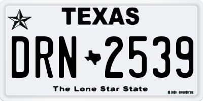 TX license plate DRN2539