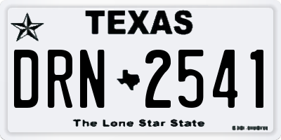 TX license plate DRN2541