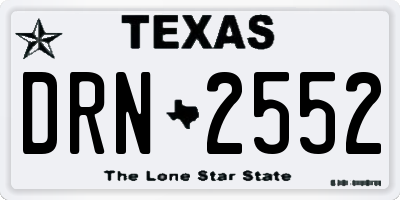 TX license plate DRN2552