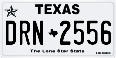 TX license plate DRN2556