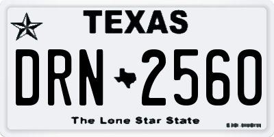 TX license plate DRN2560