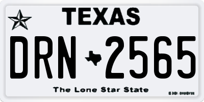 TX license plate DRN2565
