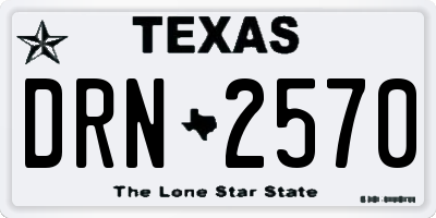 TX license plate DRN2570