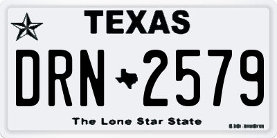 TX license plate DRN2579