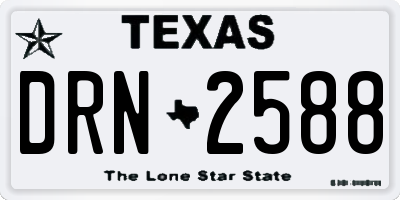 TX license plate DRN2588