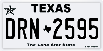 TX license plate DRN2595