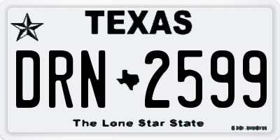 TX license plate DRN2599