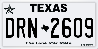 TX license plate DRN2609
