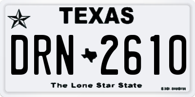 TX license plate DRN2610