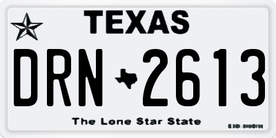 TX license plate DRN2613