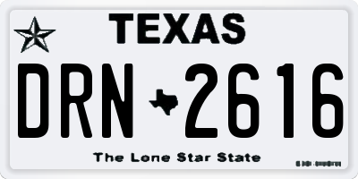 TX license plate DRN2616