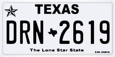 TX license plate DRN2619