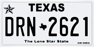 TX license plate DRN2621