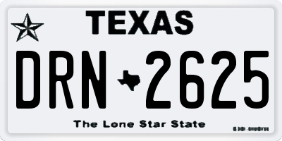 TX license plate DRN2625