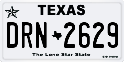 TX license plate DRN2629