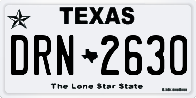 TX license plate DRN2630