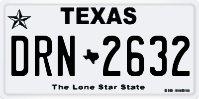 TX license plate DRN2632