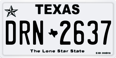 TX license plate DRN2637