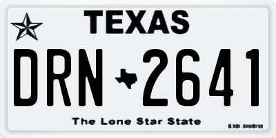 TX license plate DRN2641
