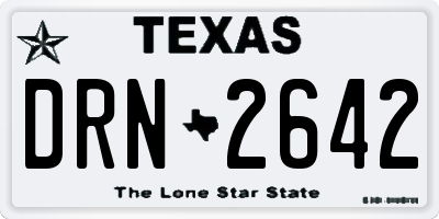 TX license plate DRN2642