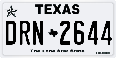 TX license plate DRN2644