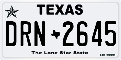 TX license plate DRN2645