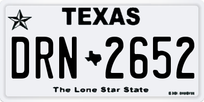 TX license plate DRN2652