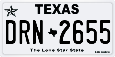 TX license plate DRN2655