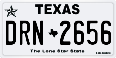 TX license plate DRN2656