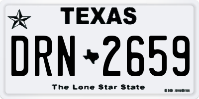 TX license plate DRN2659