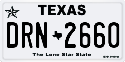 TX license plate DRN2660