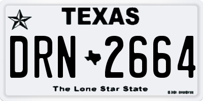 TX license plate DRN2664