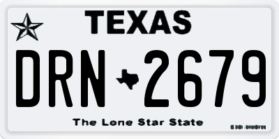 TX license plate DRN2679