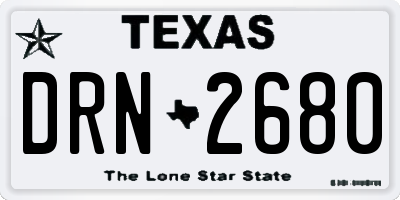 TX license plate DRN2680