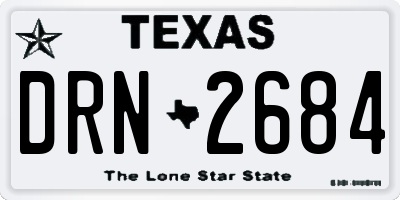 TX license plate DRN2684